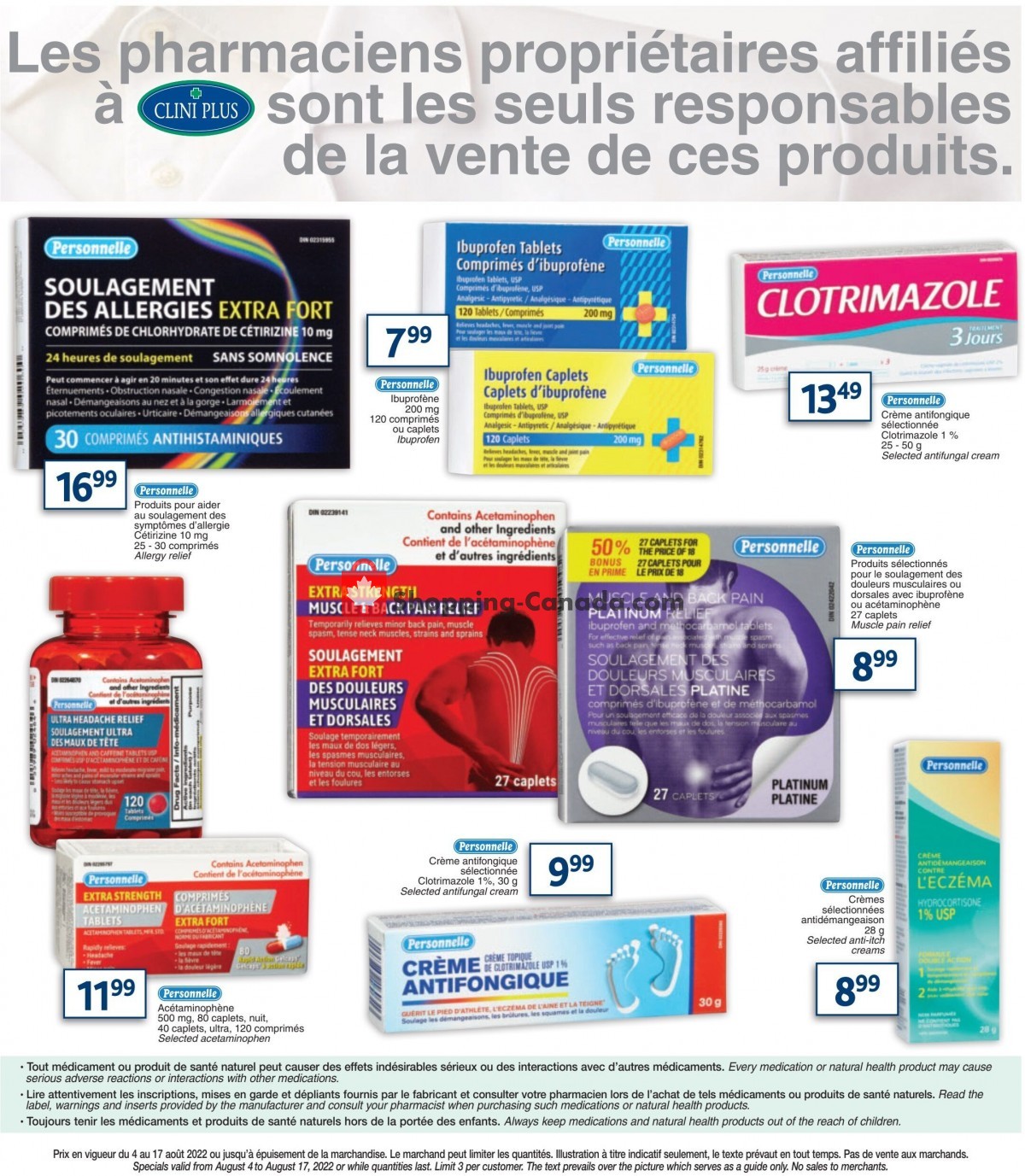 Clini Plus flyer from Thursday August 4, 2022 to Wednesday August 17, 2022 - page 4