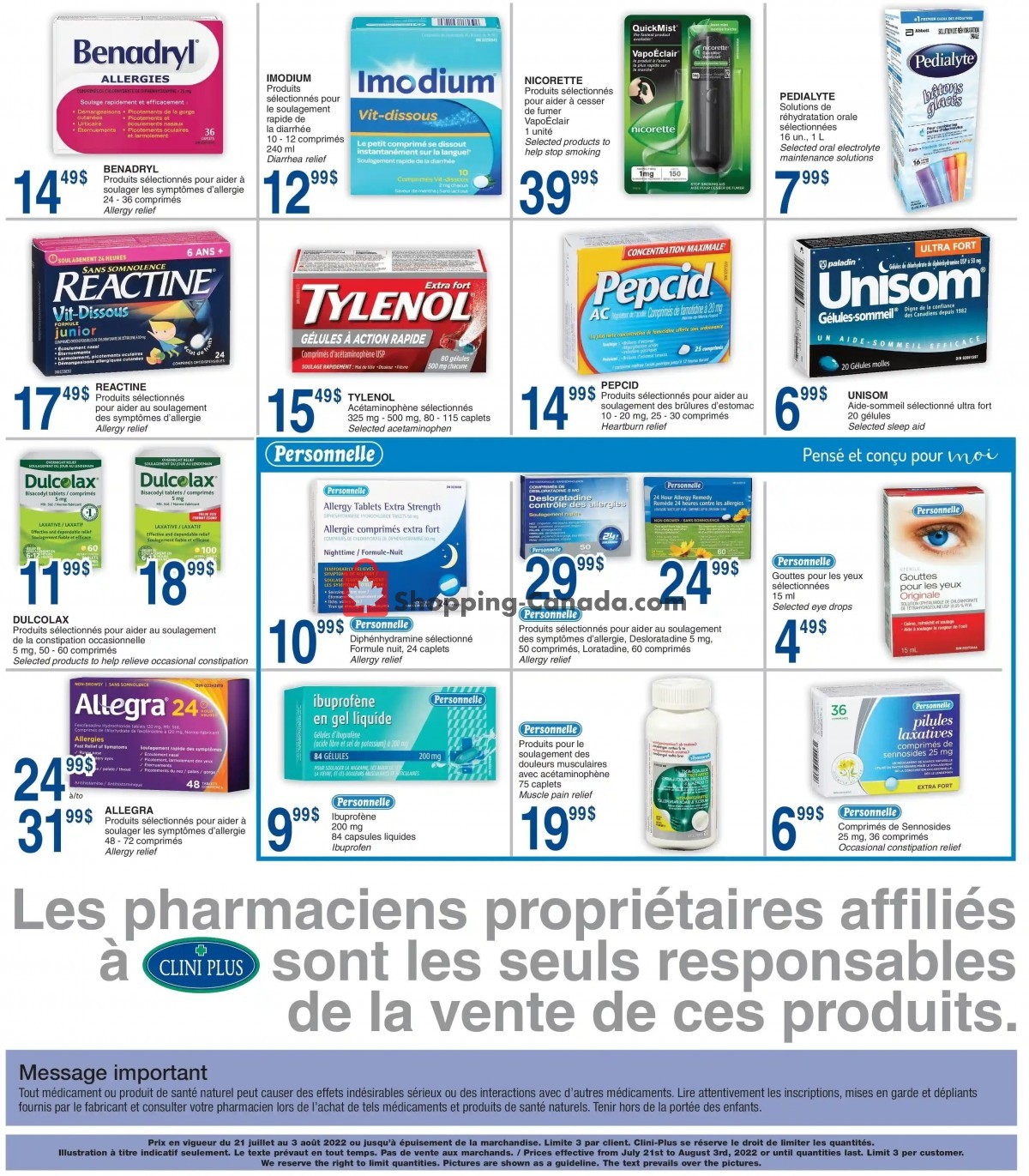 Clini Plus flyer from Thursday July 21, 2022 to Wednesday August 3, 2022 - page 3