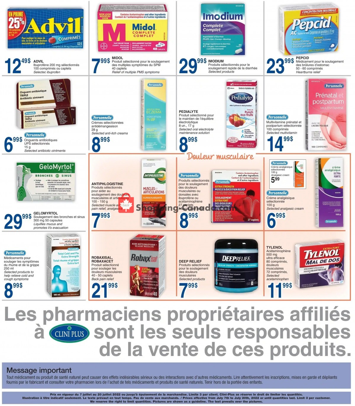 Clini Plus flyer from Thursday July 7, 2022 to Wednesday July 20, 2022 - page 3