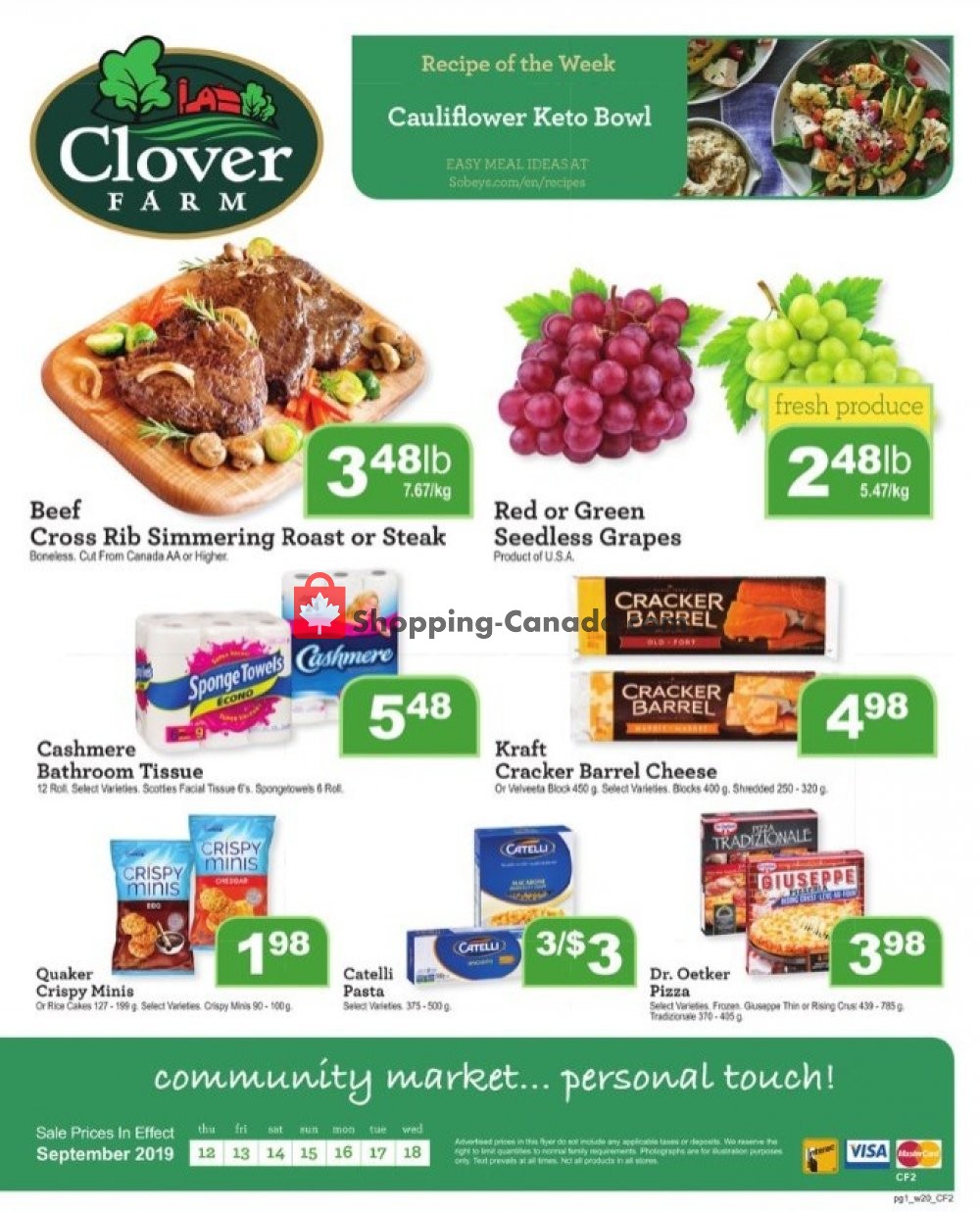 Clover Farm Canada, flyer (Fresh Produce) September 12 September