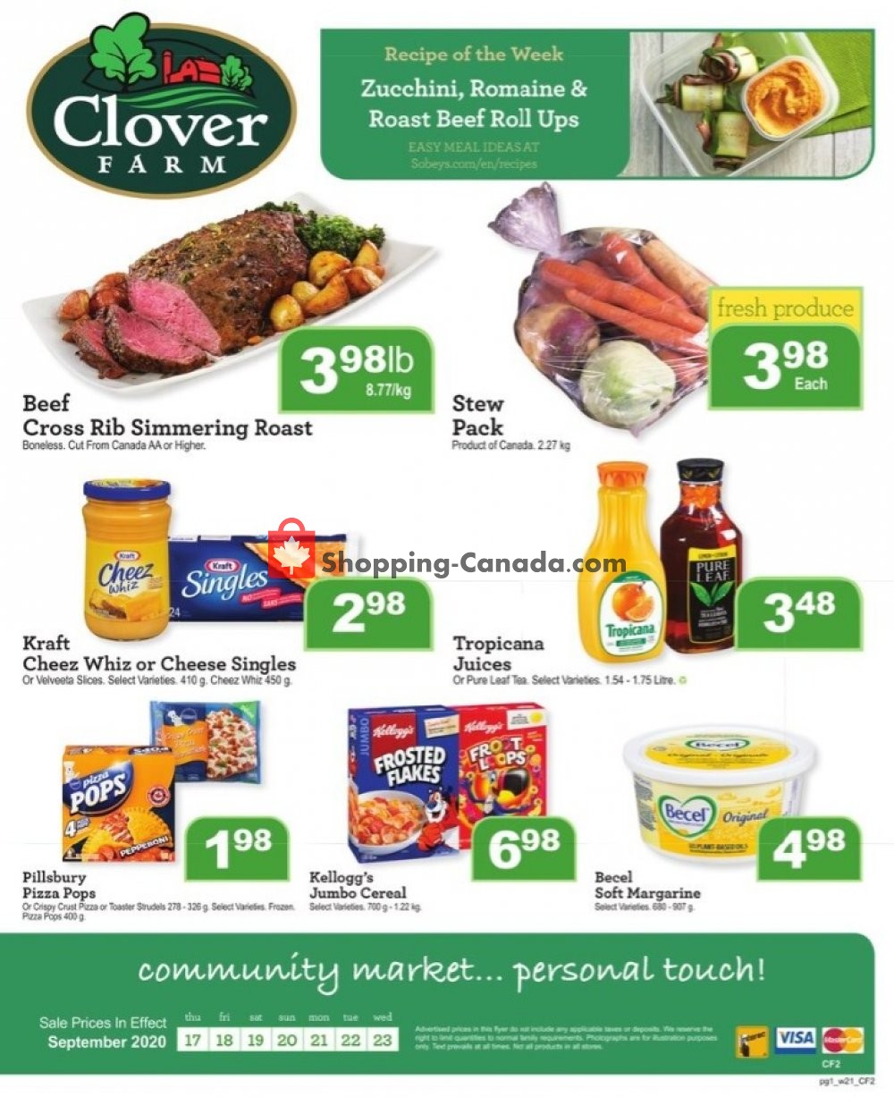 Clover Farm Canada, flyer (Fresh Produce) September 17 September