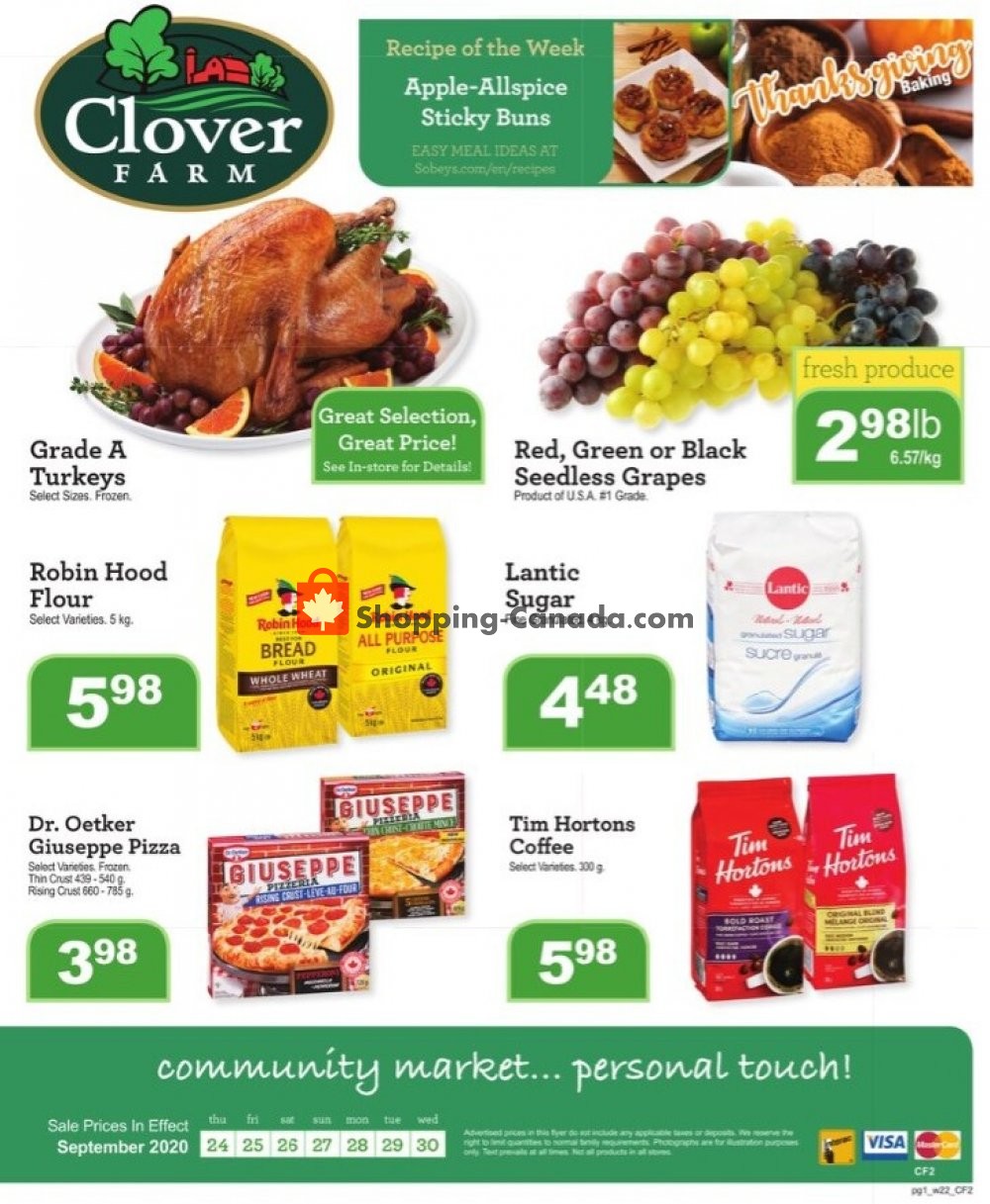 Clover Farm Canada, flyer (Fresh Produce) September 24 September