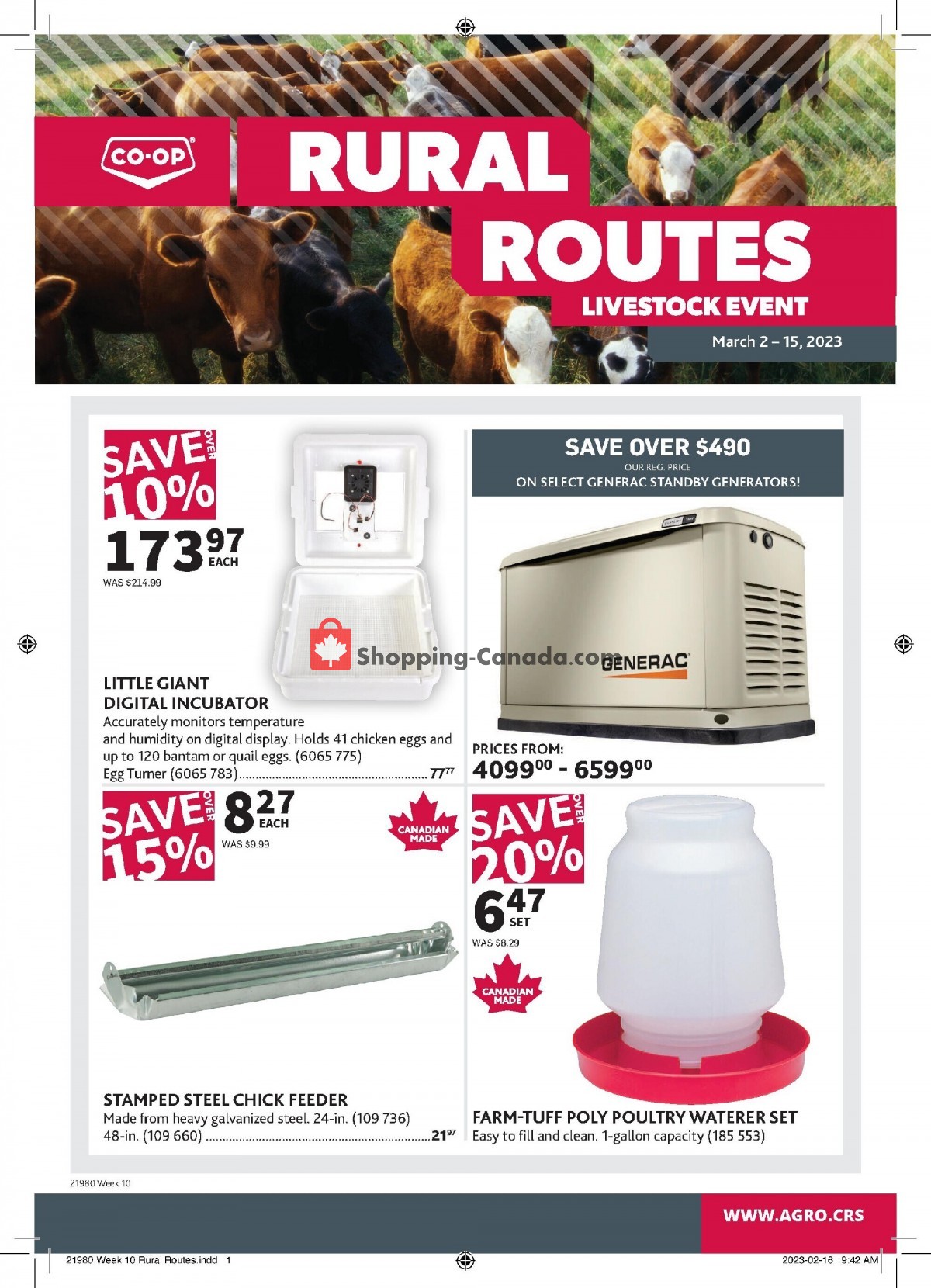 Coop Canada, flyer (Agro Rural Routes) March 2 March 15, 2023 Shopping Canada
