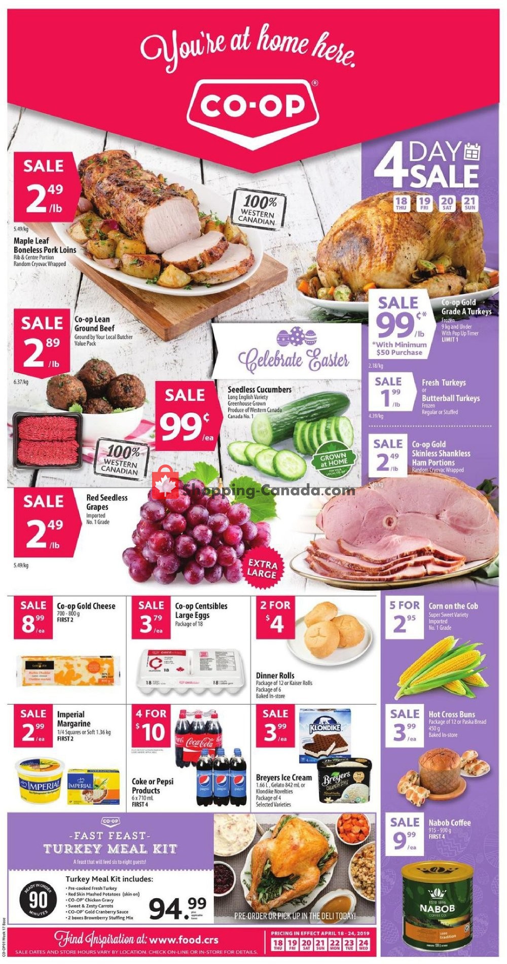 Co-op flyer from Thursday April 18, 2019 to Wednesday April 24, 2019 - page 1