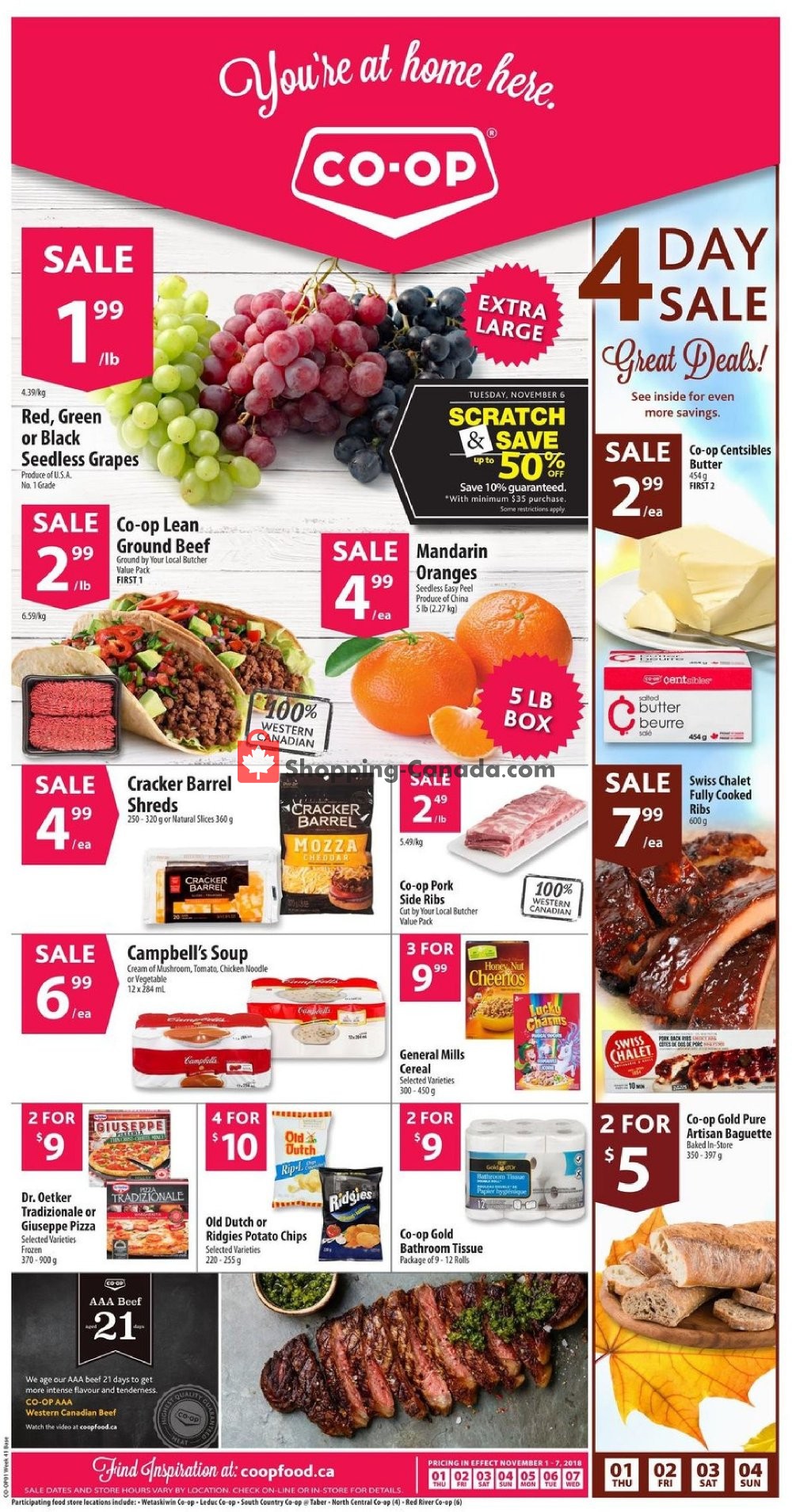 Coop Canada, flyer (Food AB and MB) November 1 November 7, 2018 Shopping Canada