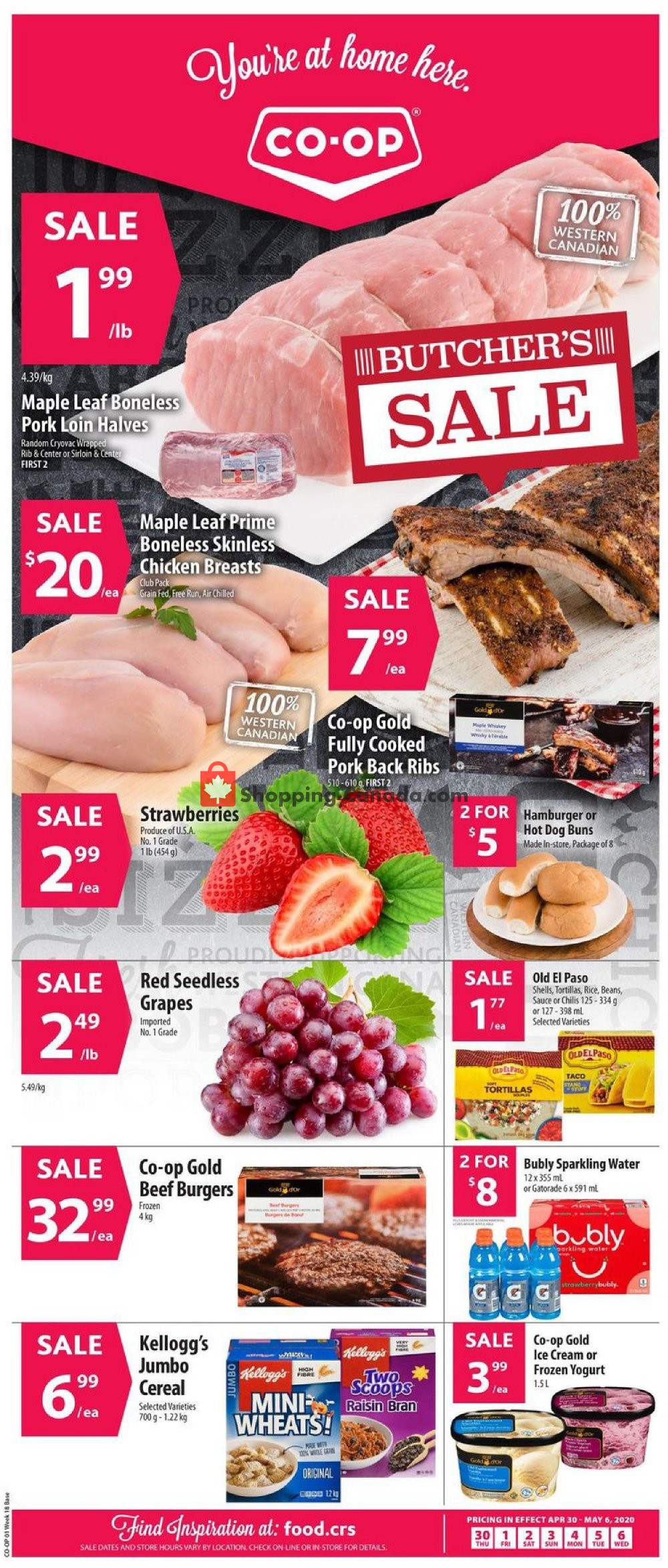 Co-op flyer from Thursday April 30, 2020 to Wednesday May 6, 2020 - page 1