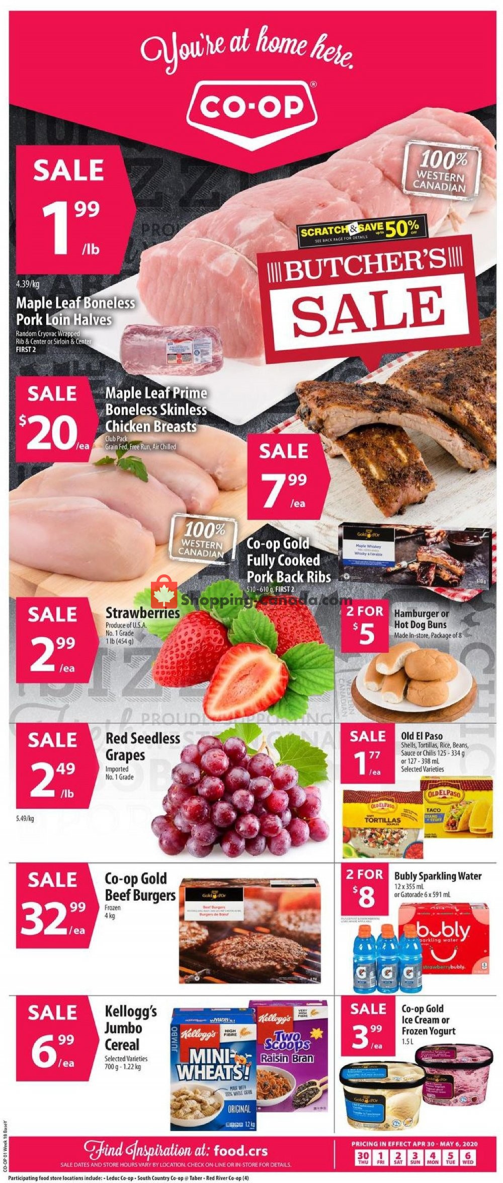 Co-op flyer from Thursday April 30, 2020 to Wednesday May 6, 2020 - page 1