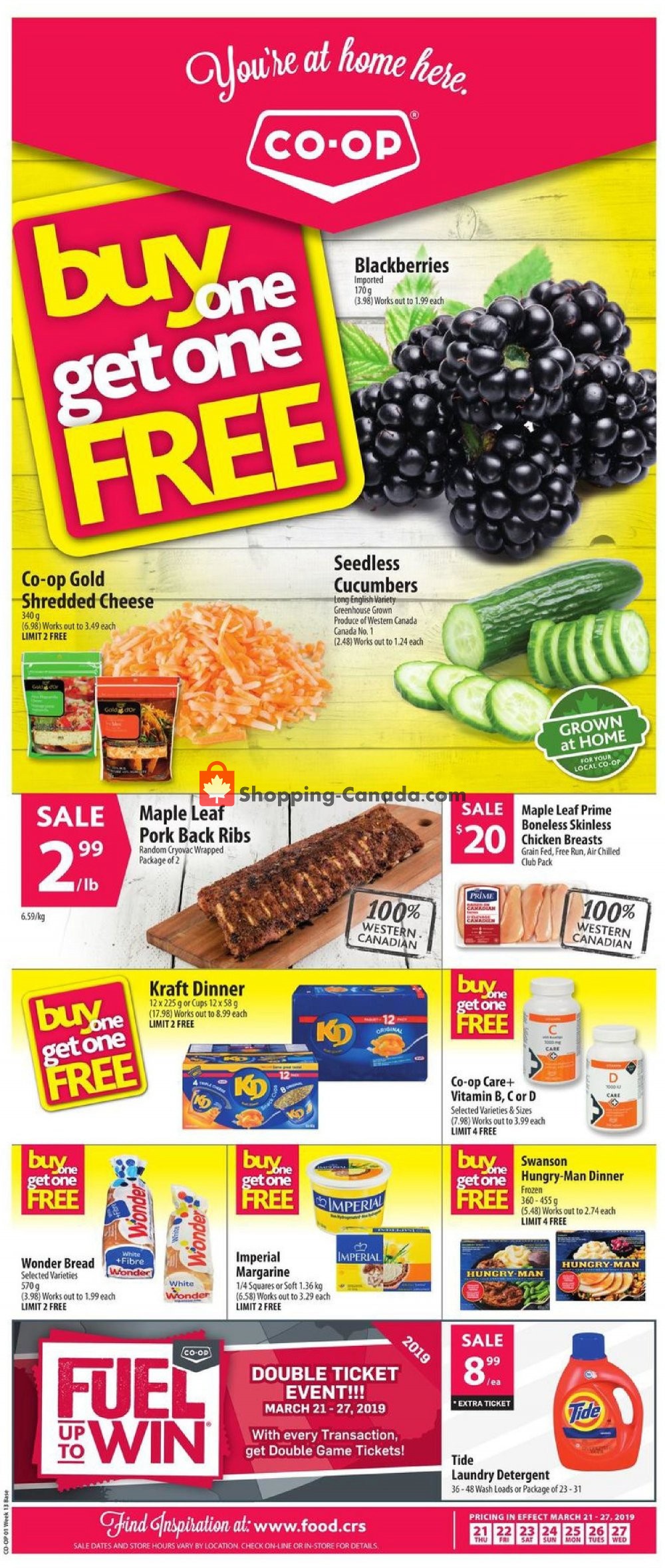 Coop Canada, flyer (Food Buy One Get One Free BC) March 21