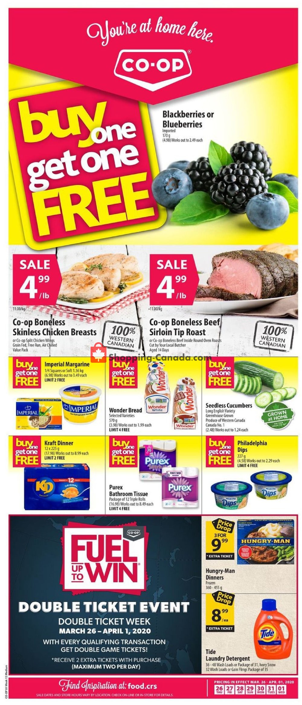 Coop Canada, flyer (Food Buy One Get One Free ON) March 26