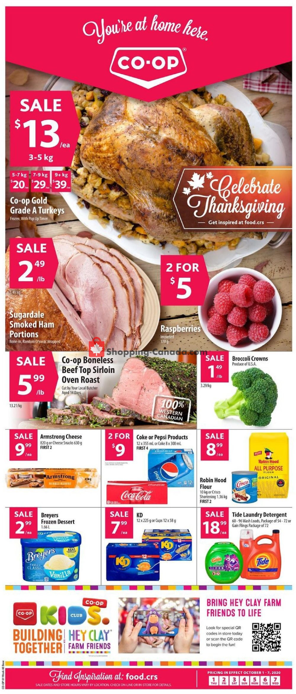 Coop Canada, flyer (Food Celebrate Thanksgiving BC and SK