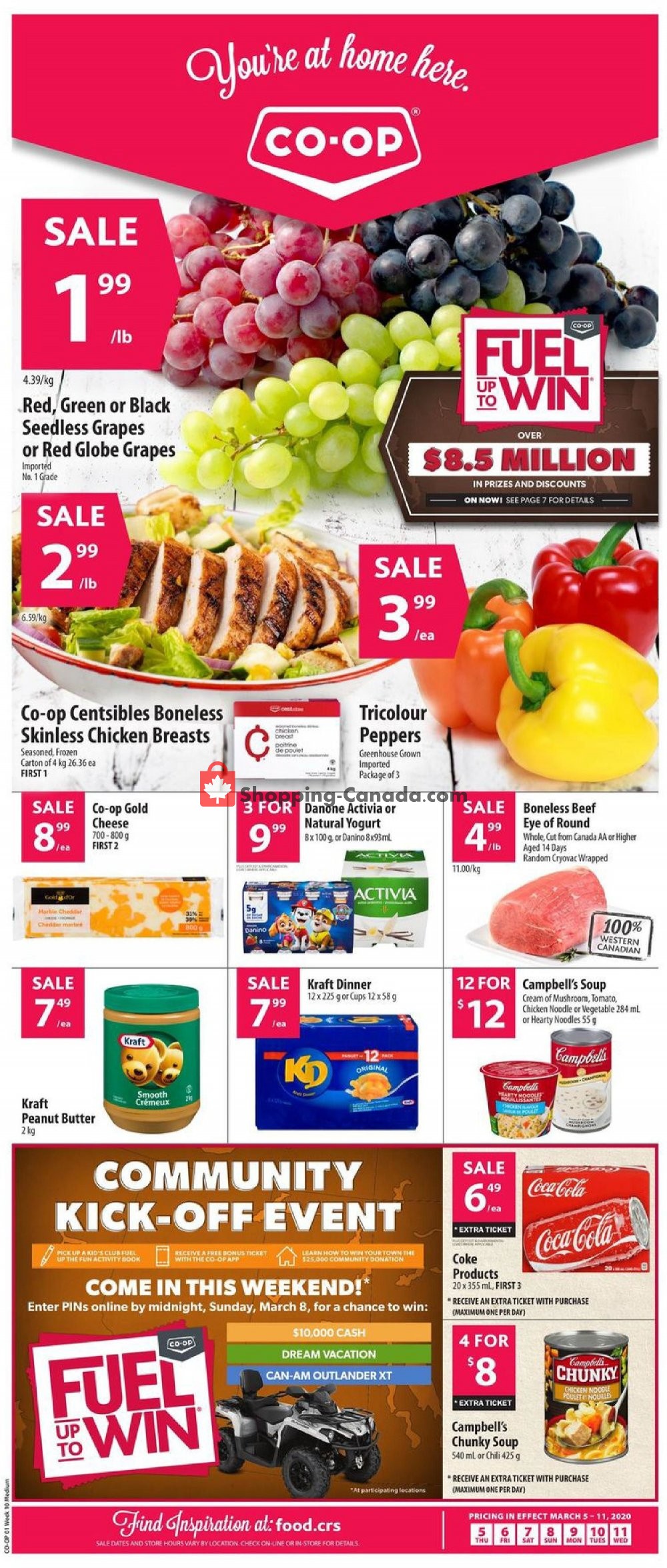 Coop Canada, flyer (Food Fuel Up To Win ON) March 5 March 11