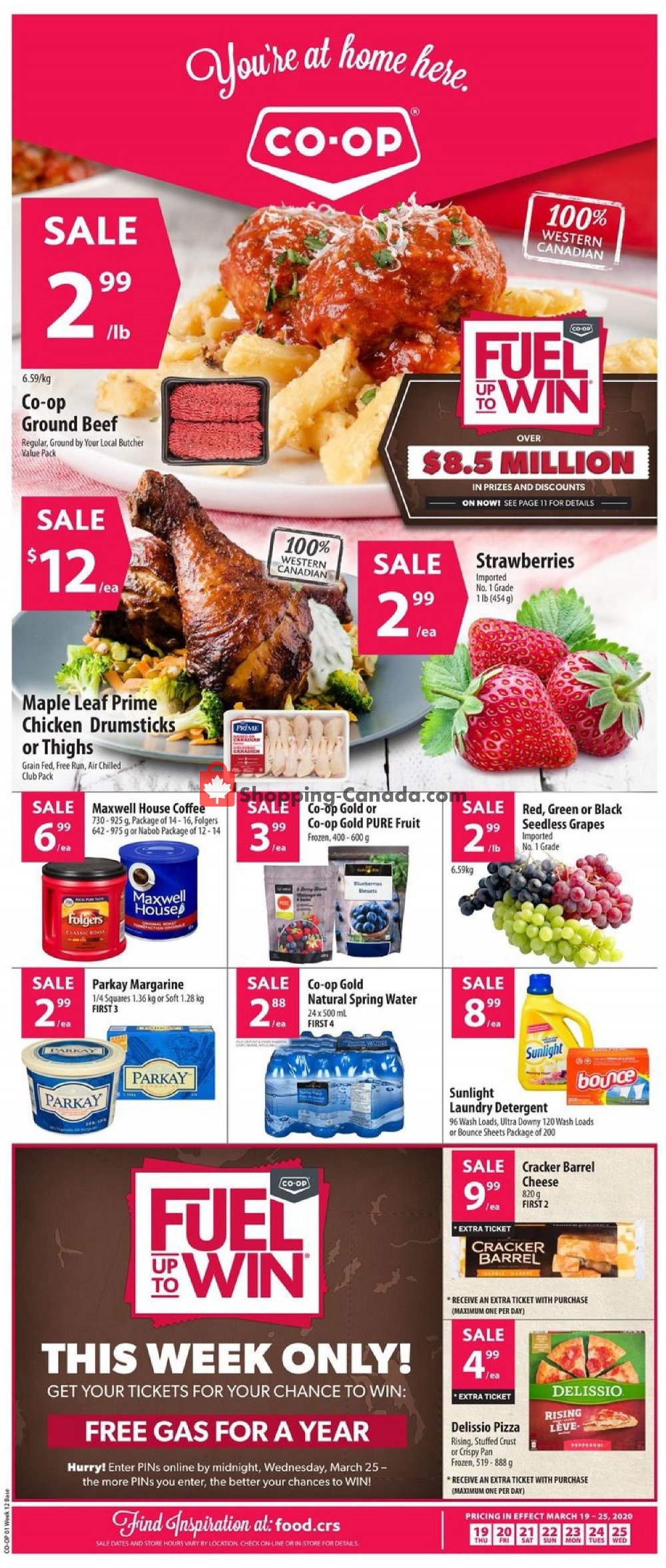 Coop Canada, flyer (Food Fuel Up To Win West) March 19 March