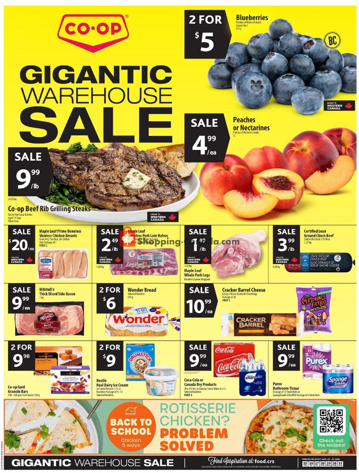 Coop Canada, flyer (Food Gigantic Warehouse Sale ON) August 25 August 31, 2022
