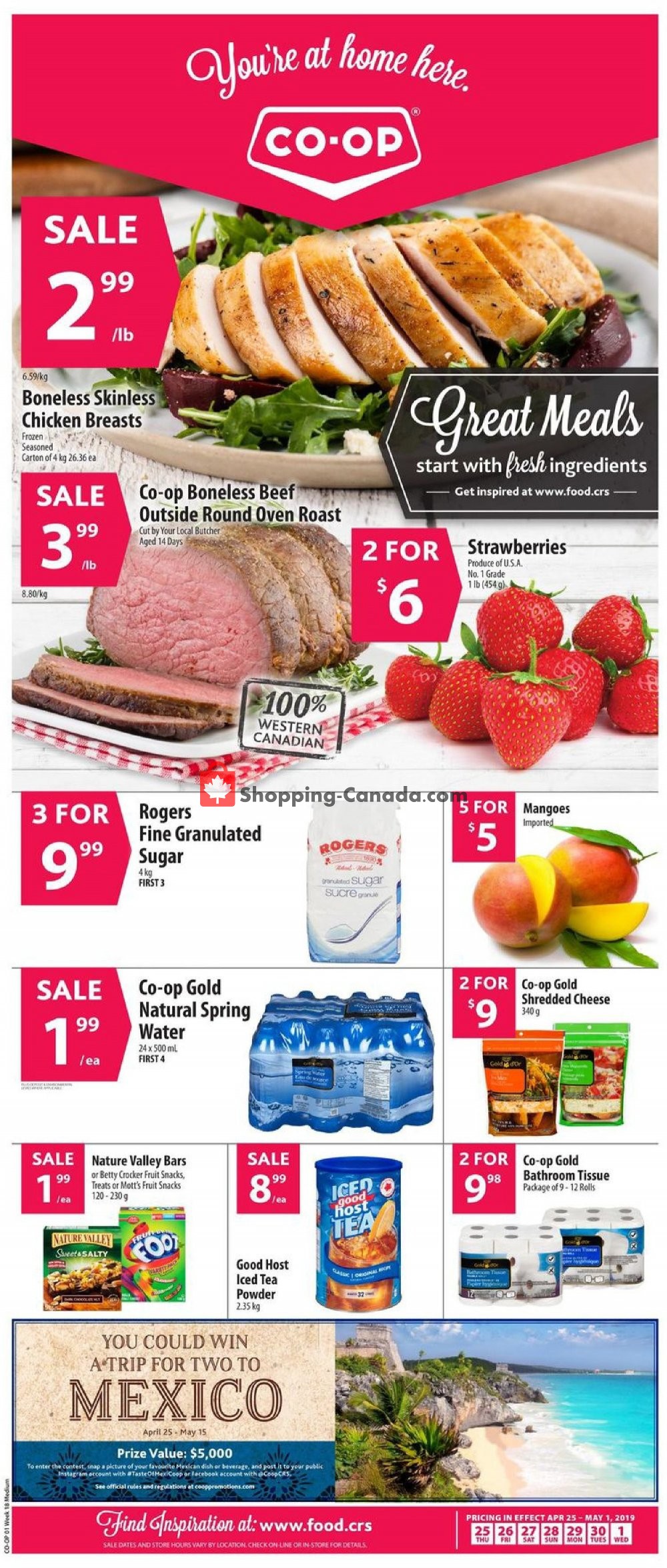 Co-op flyer from Thursday April 25, 2019 to Wednesday May 1, 2019 - page 1