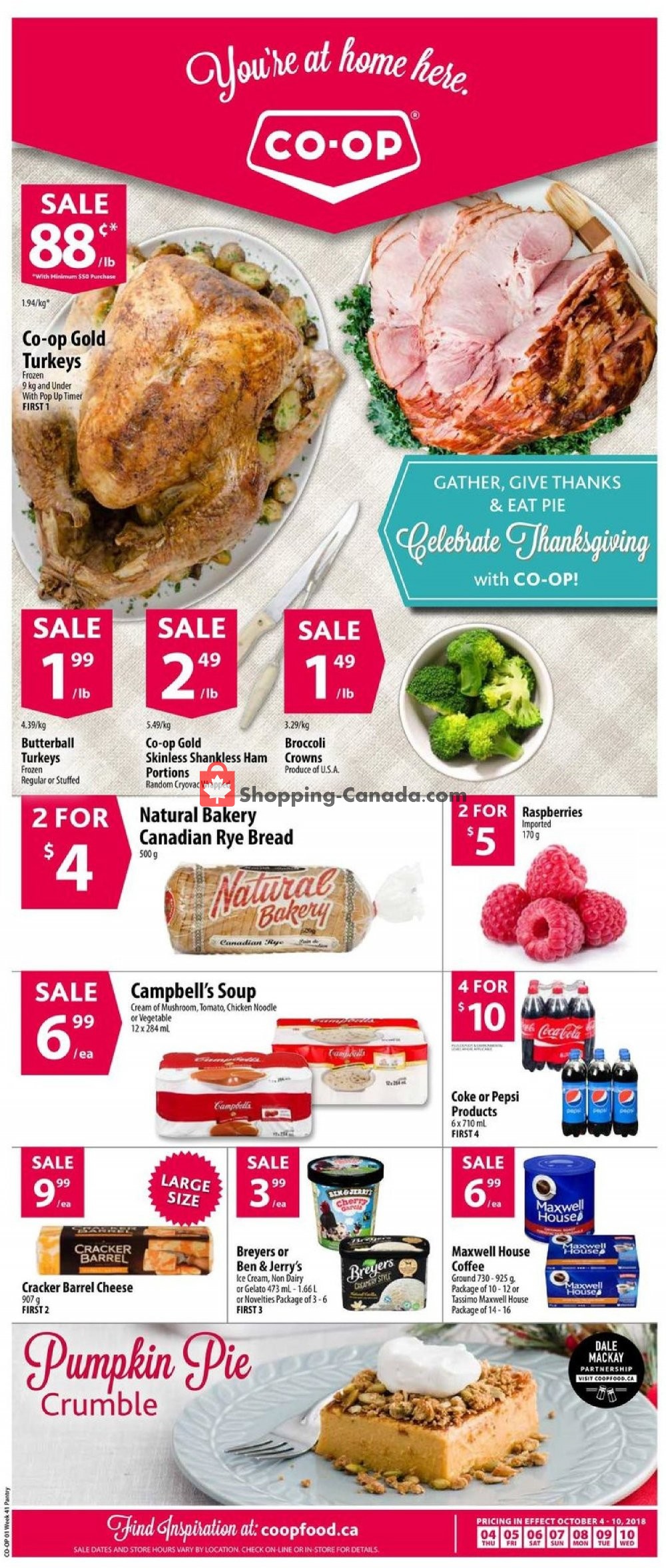 Co-op flyer from Thursday October 4, 2018 to Wednesday October 10, 2018 - page 1