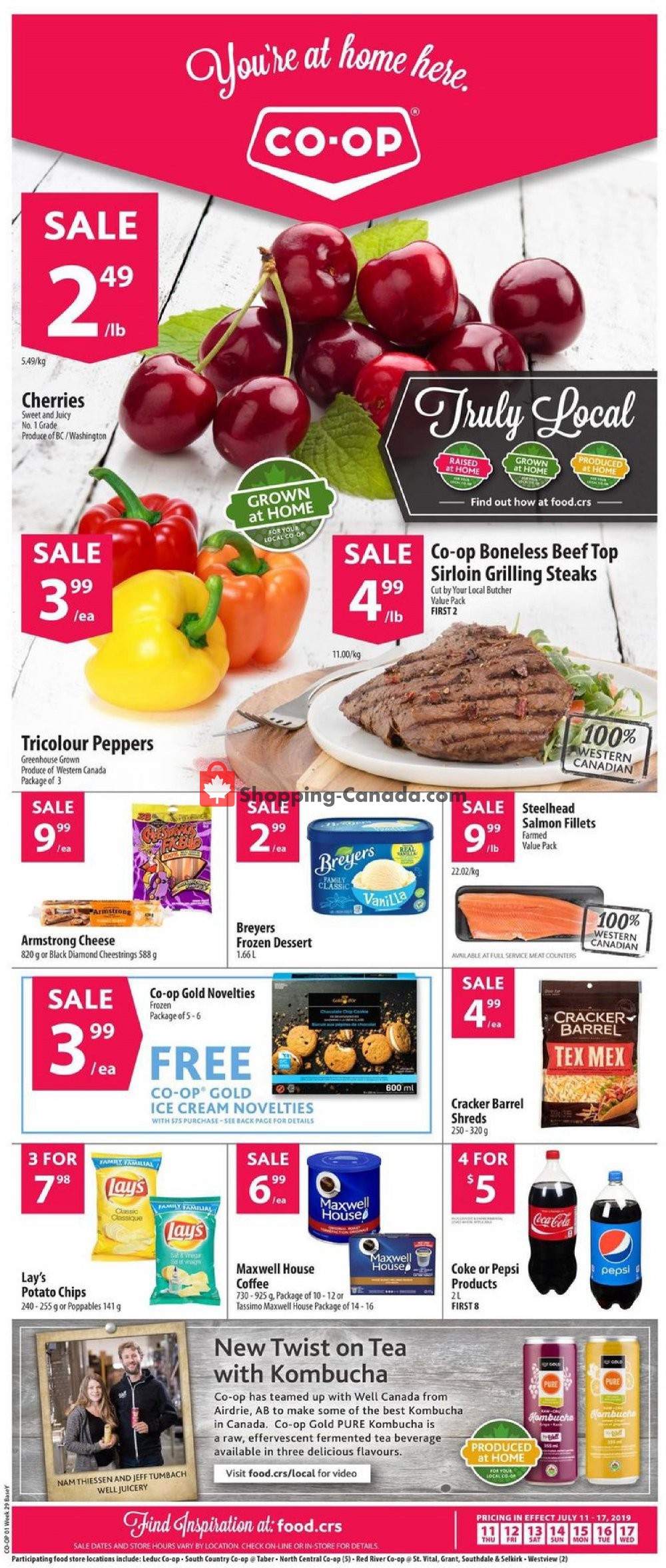 Co-op flyer from Thursday July 11, 2019 to Wednesday July 17, 2019 - page 1