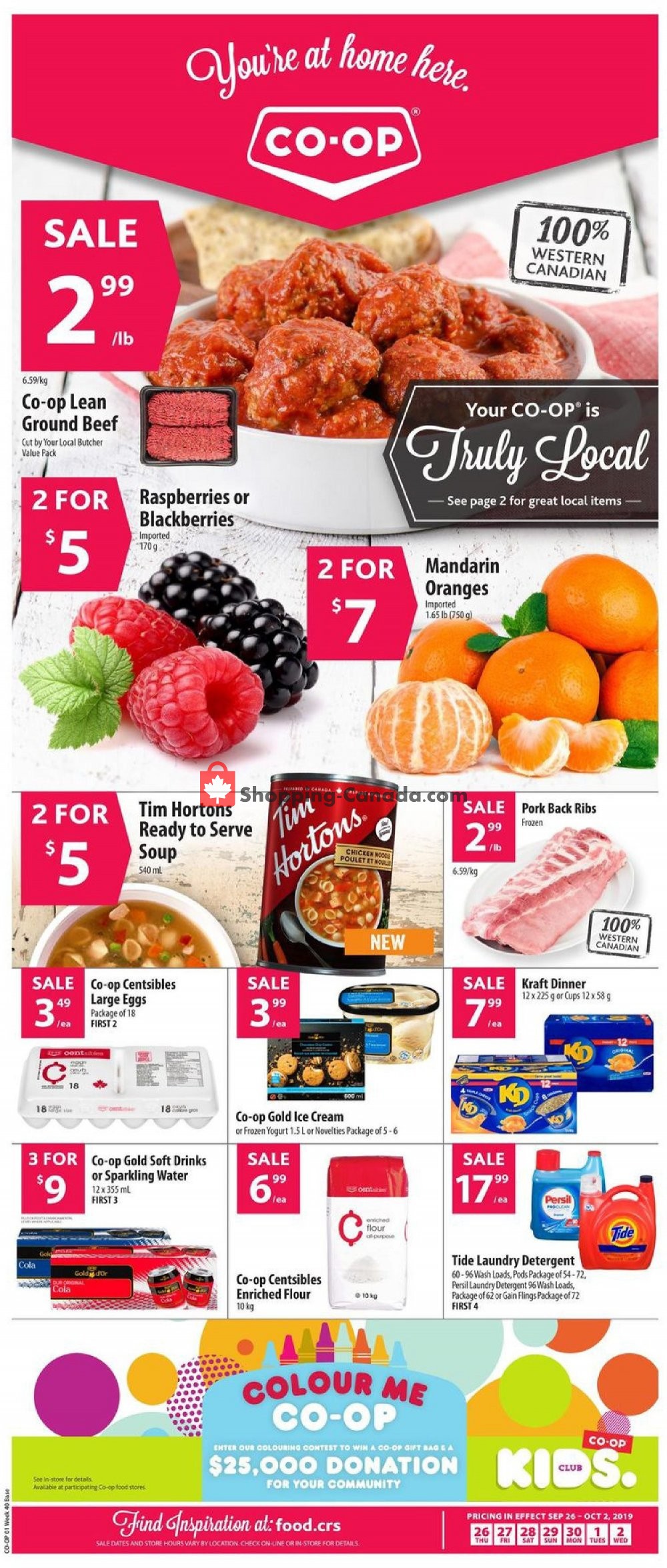 Coop Canada, flyer (Food Price Drop BC and SK) September 26