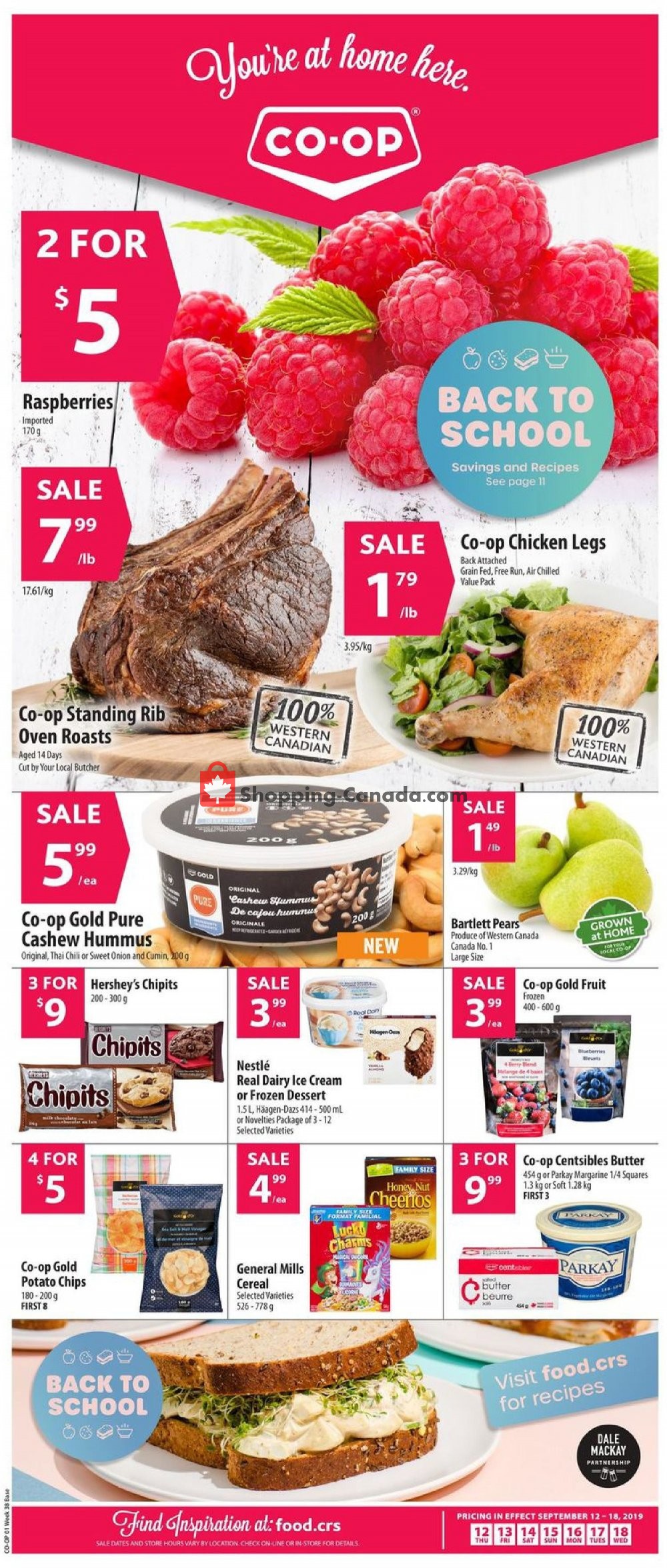Co-op flyer from Thursday September 12, 2019 to Wednesday September 18, 2019 - page 1