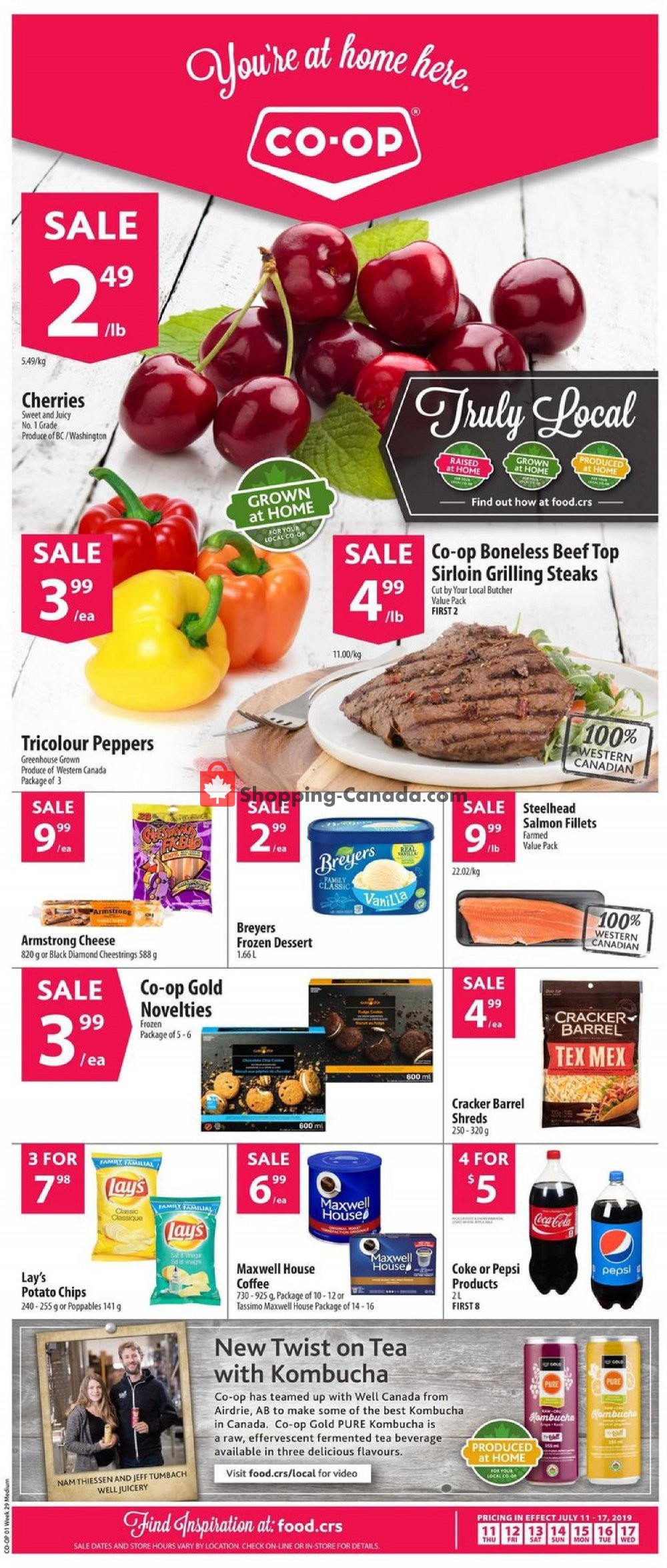 Co-op flyer from Thursday July 11, 2019 to Wednesday July 17, 2019 - page 1
