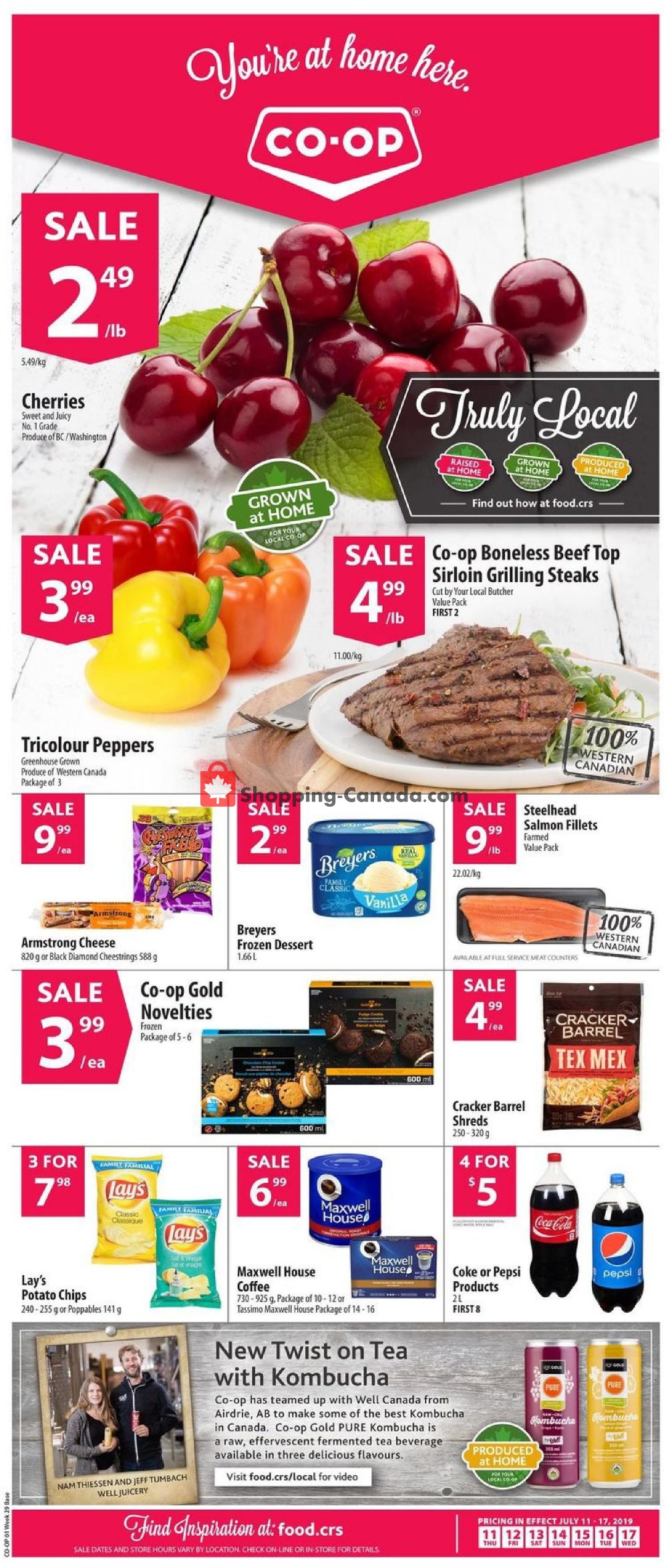 Co-op flyer from Thursday July 11, 2019 to Wednesday July 17, 2019 - page 1