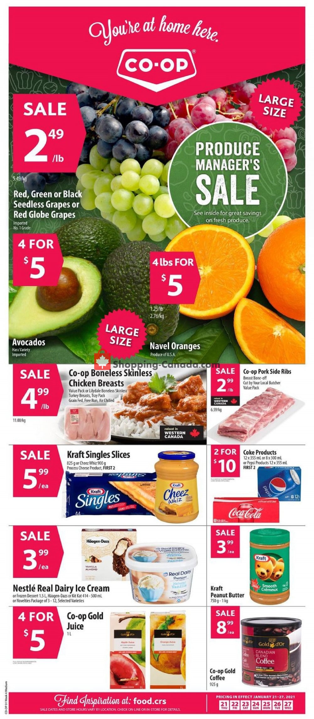 Co-op flyer from Thursday January 21, 2021 to Wednesday January 27, 2021 - page 1