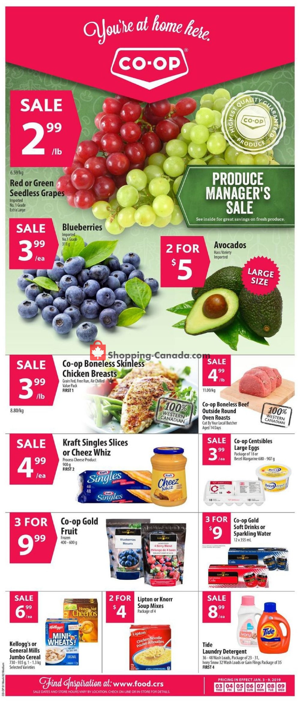 Coop Canada, flyer (Food Produce Managers Sale ON) January 3