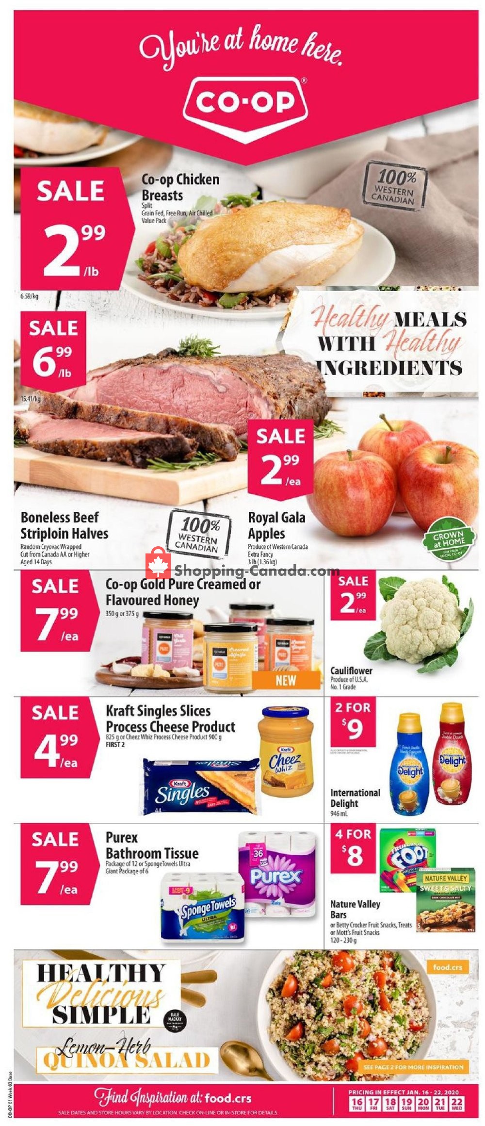 Coop Canada, flyer (Food Special Offer BC and SK) January 16