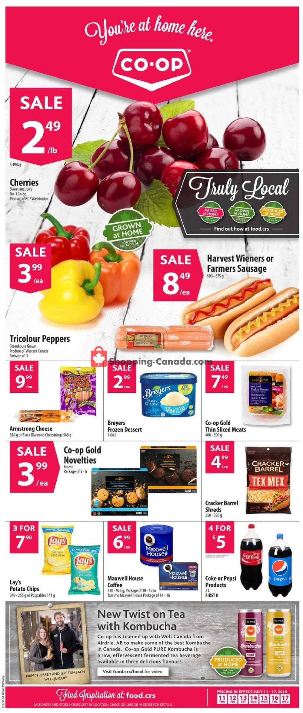 Co-op flyer from Thursday July 11, 2019 to Wednesday July 17, 2019 - page 1