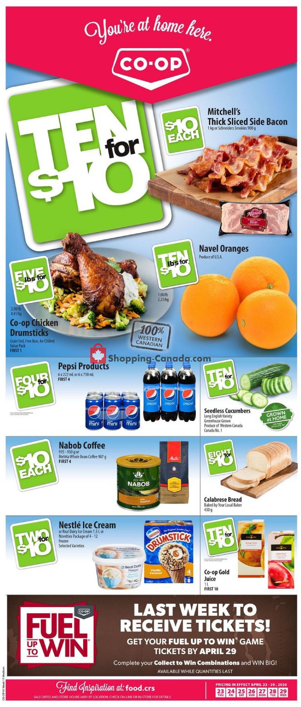 Co-op flyer from Thursday April 23, 2020 to Wednesday April 29, 2020 - page 1