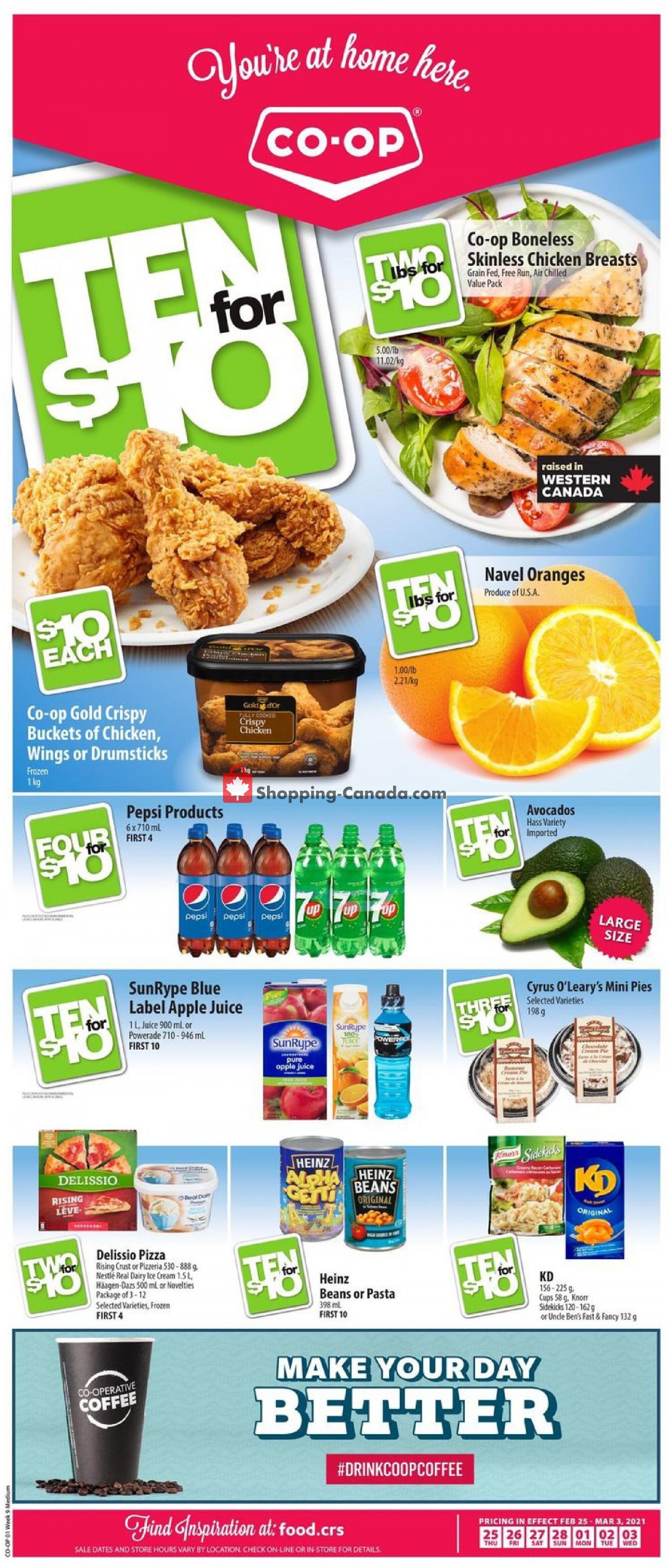 Co-op flyer from Thursday February 25, 2021 to Wednesday March 3, 2021 - page 1
