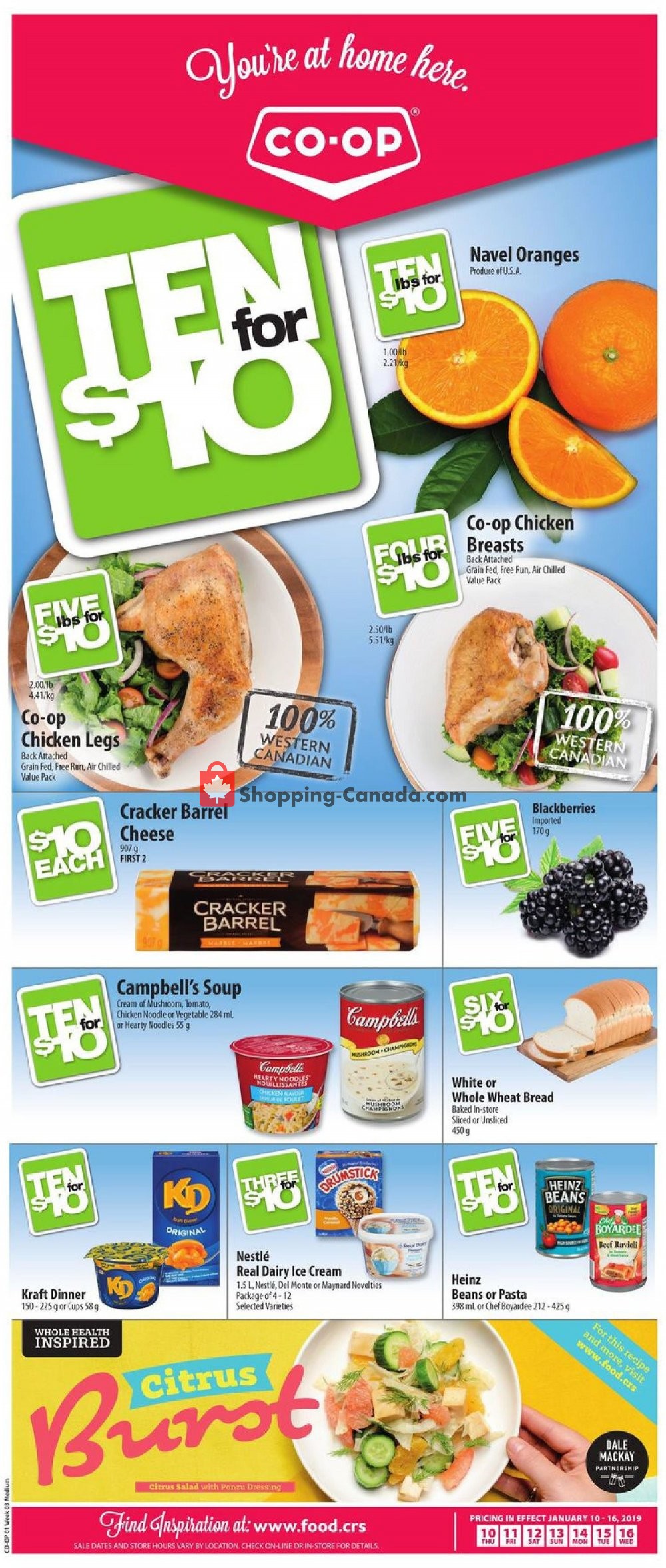 Coop Canada, flyer (Food Ten For 10 ON) January 10 January