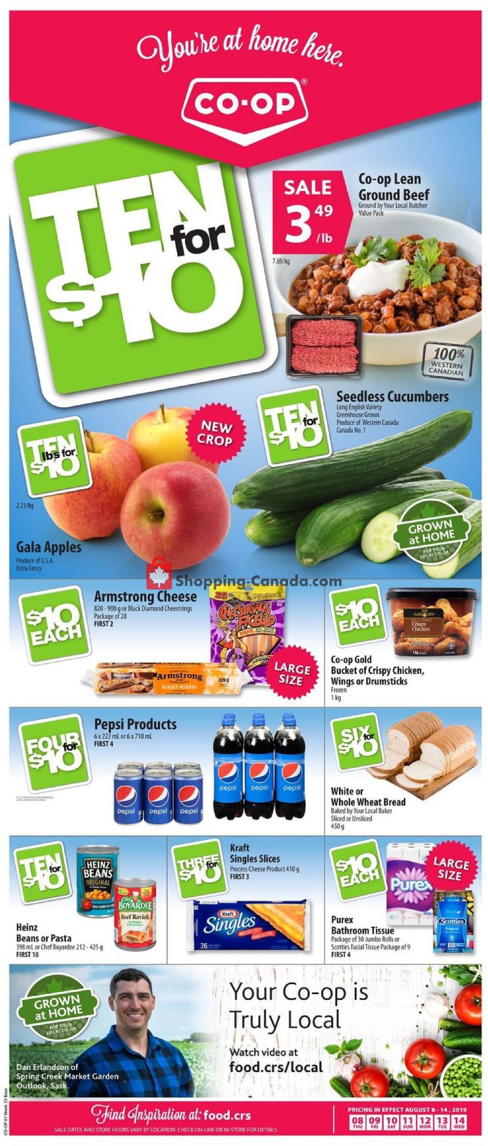 Co-op flyer from Thursday August 8, 2019 to Wednesday August 14, 2019 - page 1