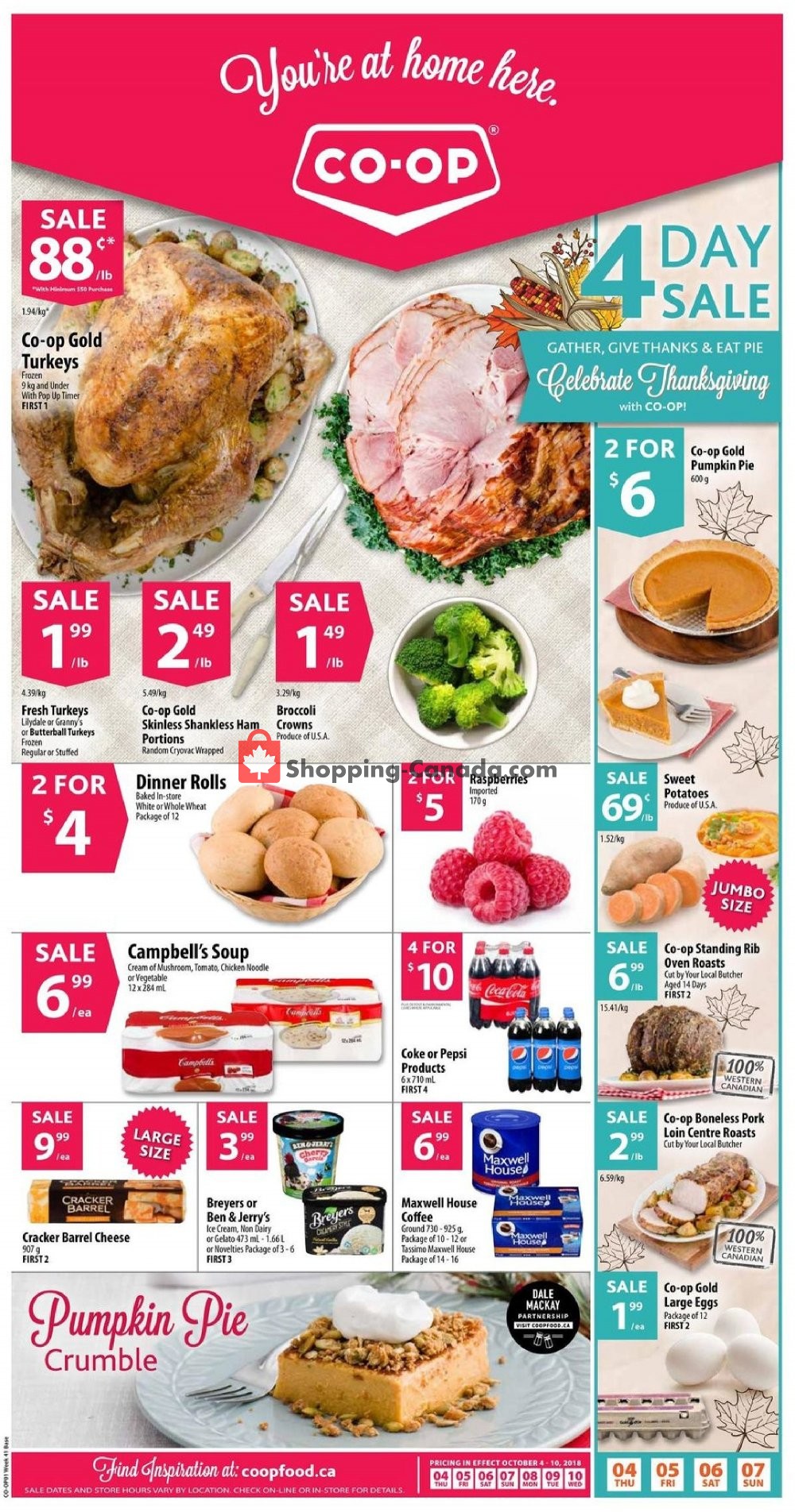 Co-op flyer from Thursday October 4, 2018 to Wednesday October 10, 2018 - page 1