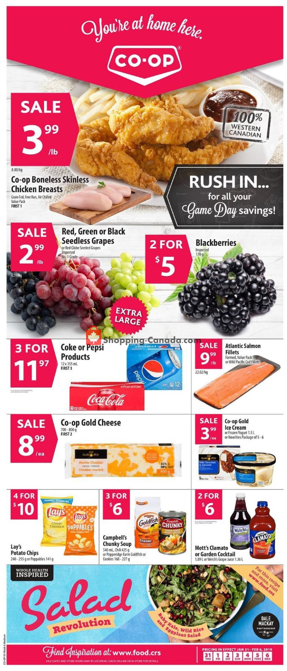 Co-op flyer from Thursday January 31, 2019 to Wednesday February 6, 2019 - page 1