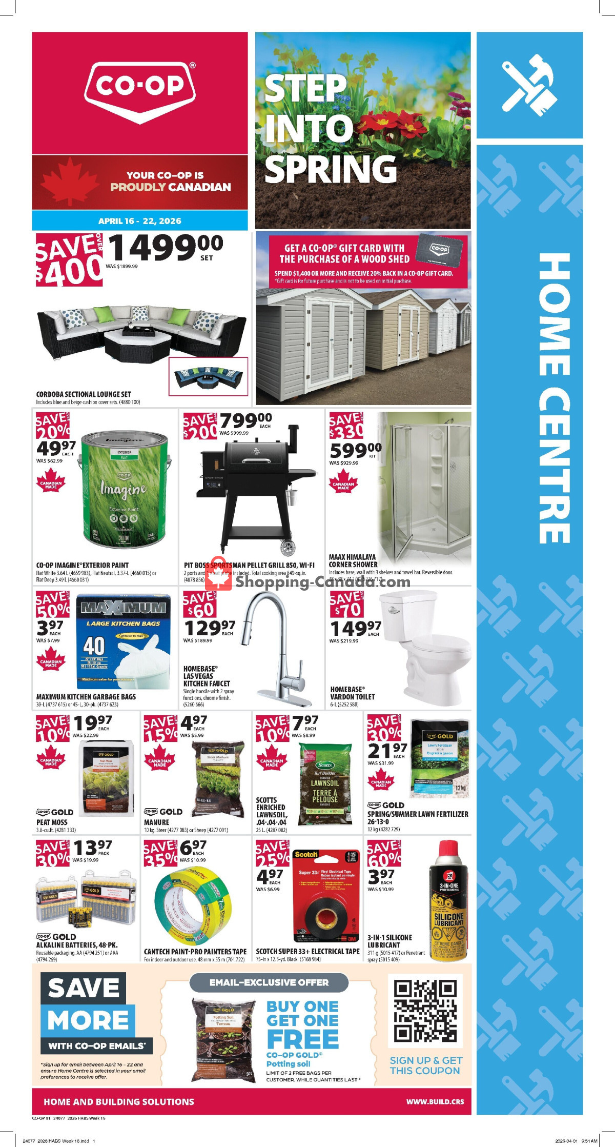 Co-op flyer from Thursday April 16, 2026 to Wednesday April 22, 2026 - page 1