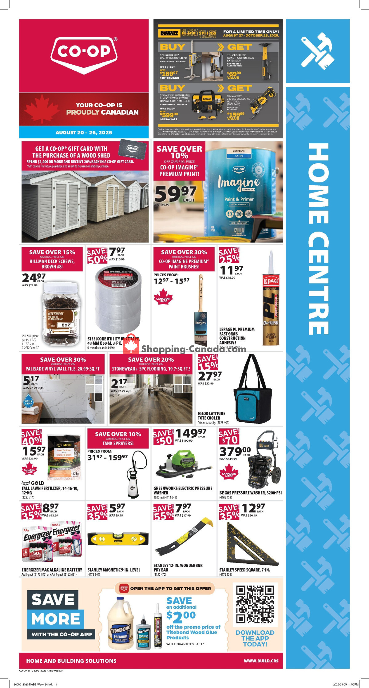 Co-op flyer from Thursday August 20, 2026 to Wednesday August 26, 2026 - page 1