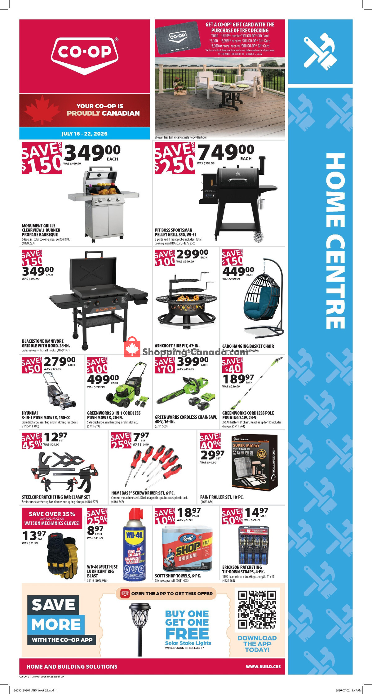 Co-op flyer from Thursday July 16, 2026 to Wednesday July 22, 2026 - page 1