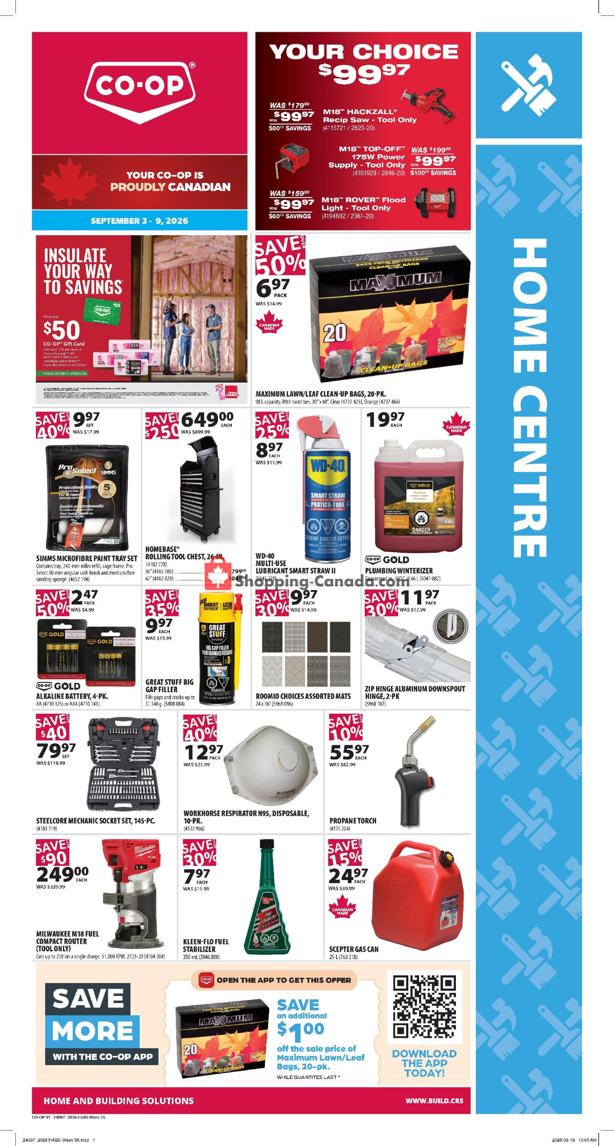 Co-op flyer from Thursday September 3, 2026 to Wednesday September 9, 2026 - page 1