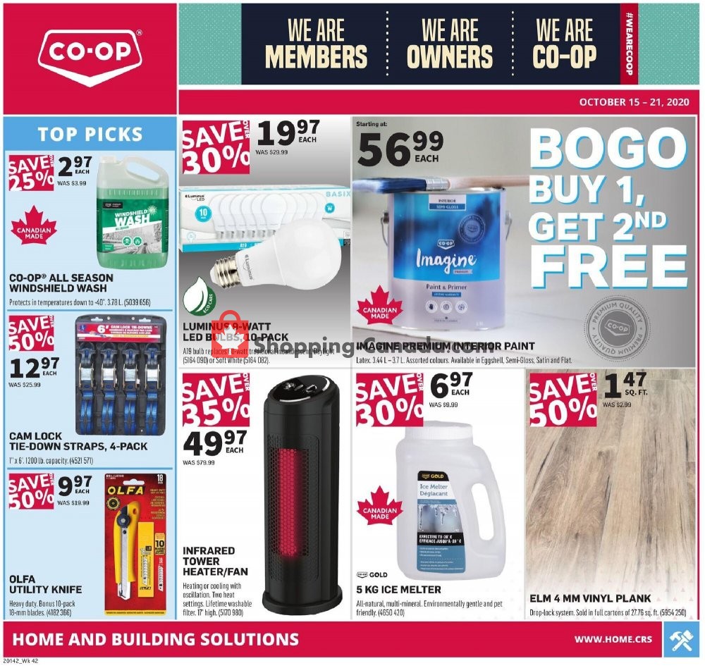 Co-op flyer from Thursday October 15, 2020 to Wednesday October 21, 2020 - page 1