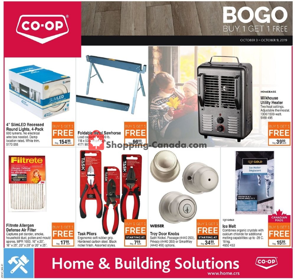 Co-op flyer from Thursday October 3, 2019 to Wednesday October 9, 2019 - page 1