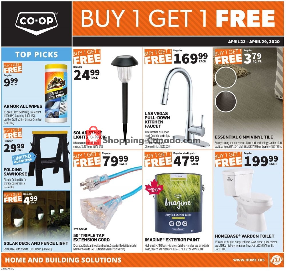 Co-op flyer from Thursday April 23, 2020 to Wednesday April 29, 2020 - page 1