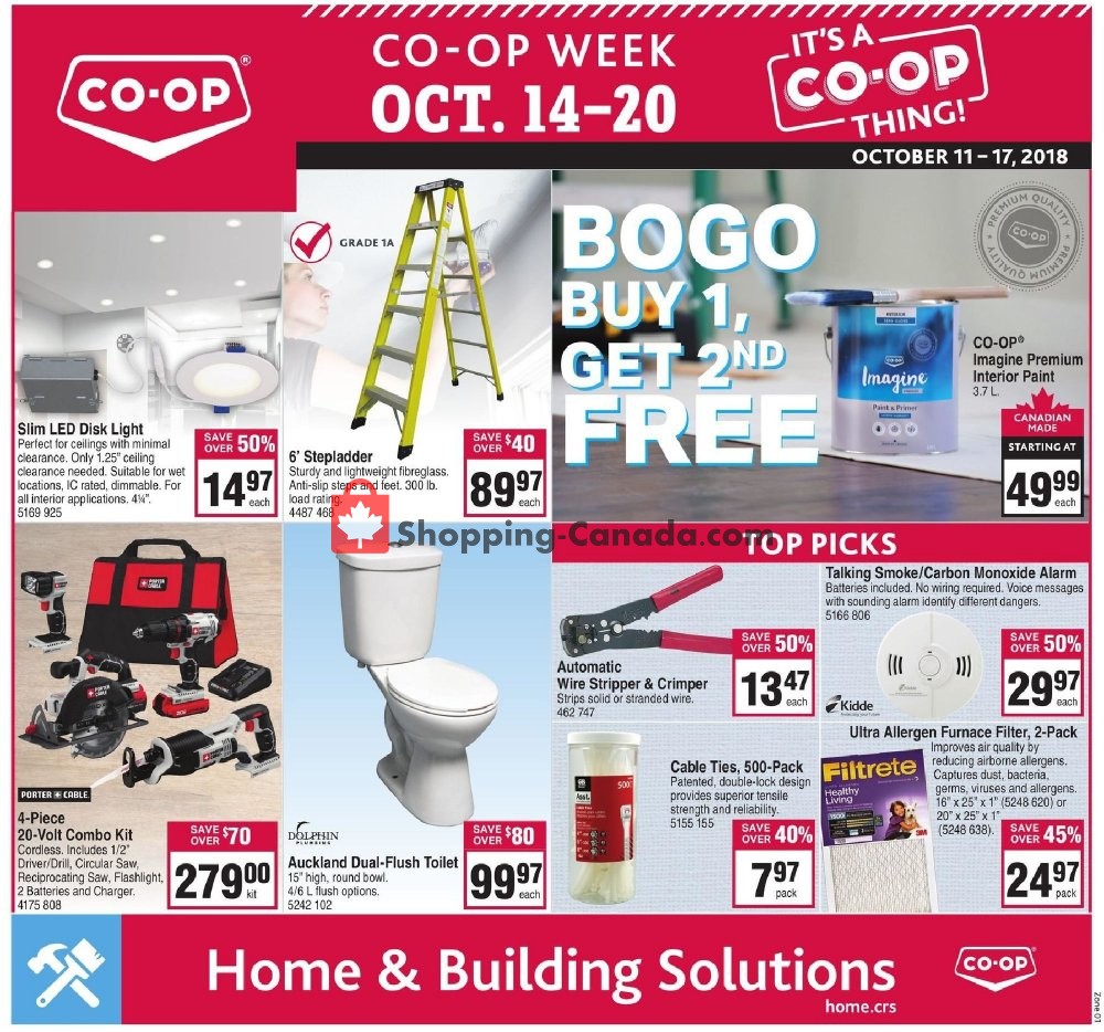 Co-op flyer from Thursday October 11, 2018 to Wednesday October 17, 2018 - page 1