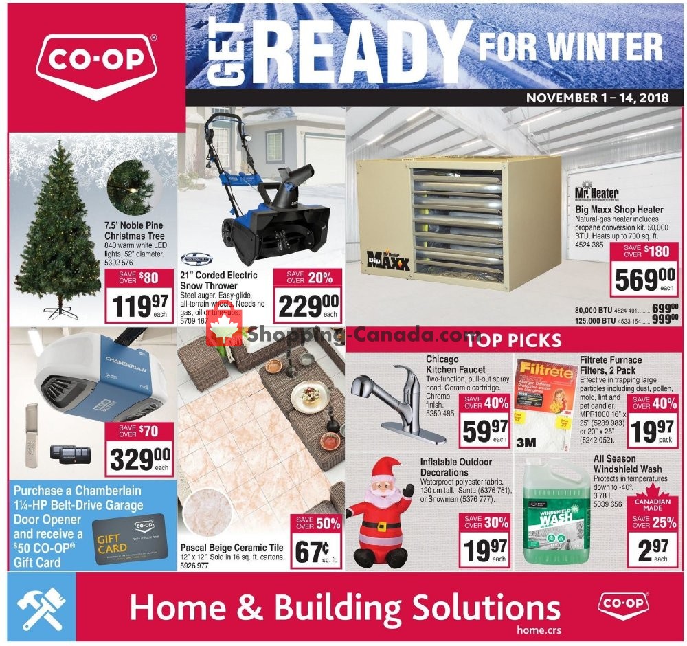 Co-op flyer from Thursday November 1, 2018 to Wednesday November 14, 2018 - page 1