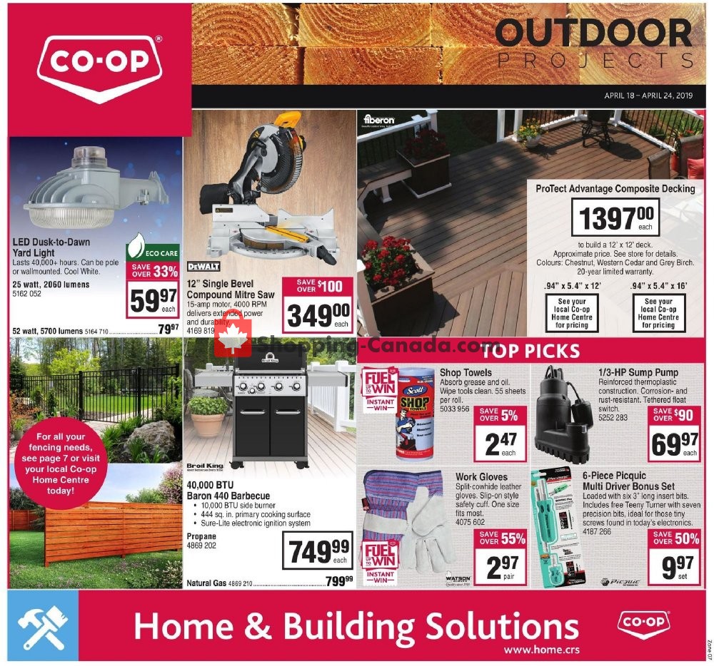 Co-op flyer from Thursday April 18, 2019 to Wednesday April 24, 2019 - page 1