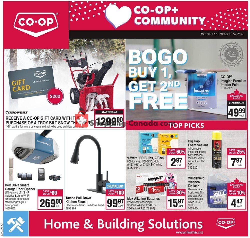Co-op flyer from Thursday October 10, 2019 to Wednesday October 16, 2019 - page 1