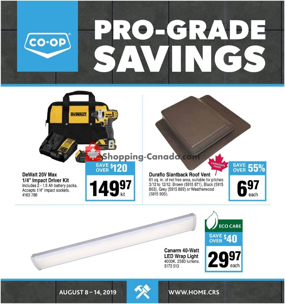 Co-op flyer from Thursday August 8, 2019 to Wednesday August 14, 2019 - page 1