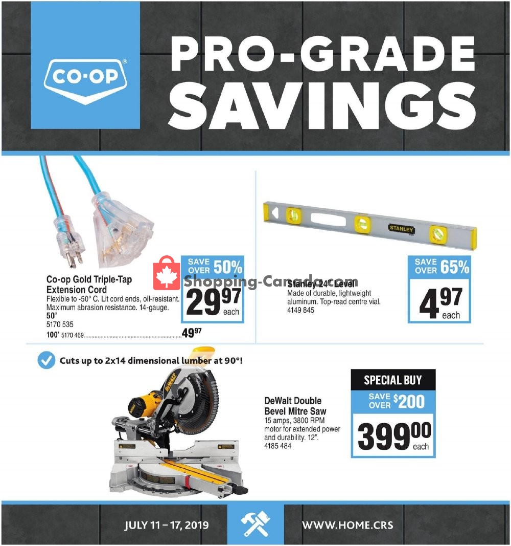 Co-op flyer from Thursday July 11, 2019 to Wednesday July 17, 2019 - page 1
