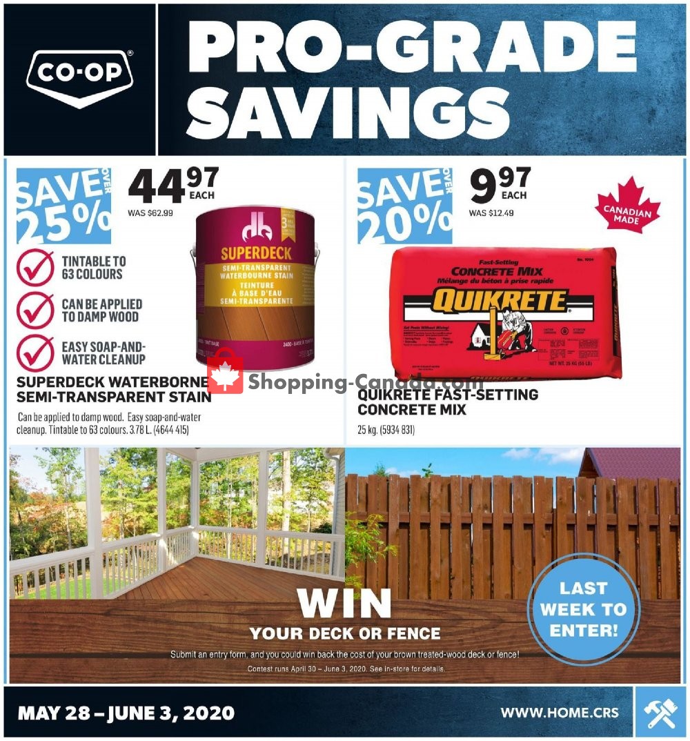 Co-op flyer from Thursday May 28, 2020 to Wednesday June 3, 2020 - page 1