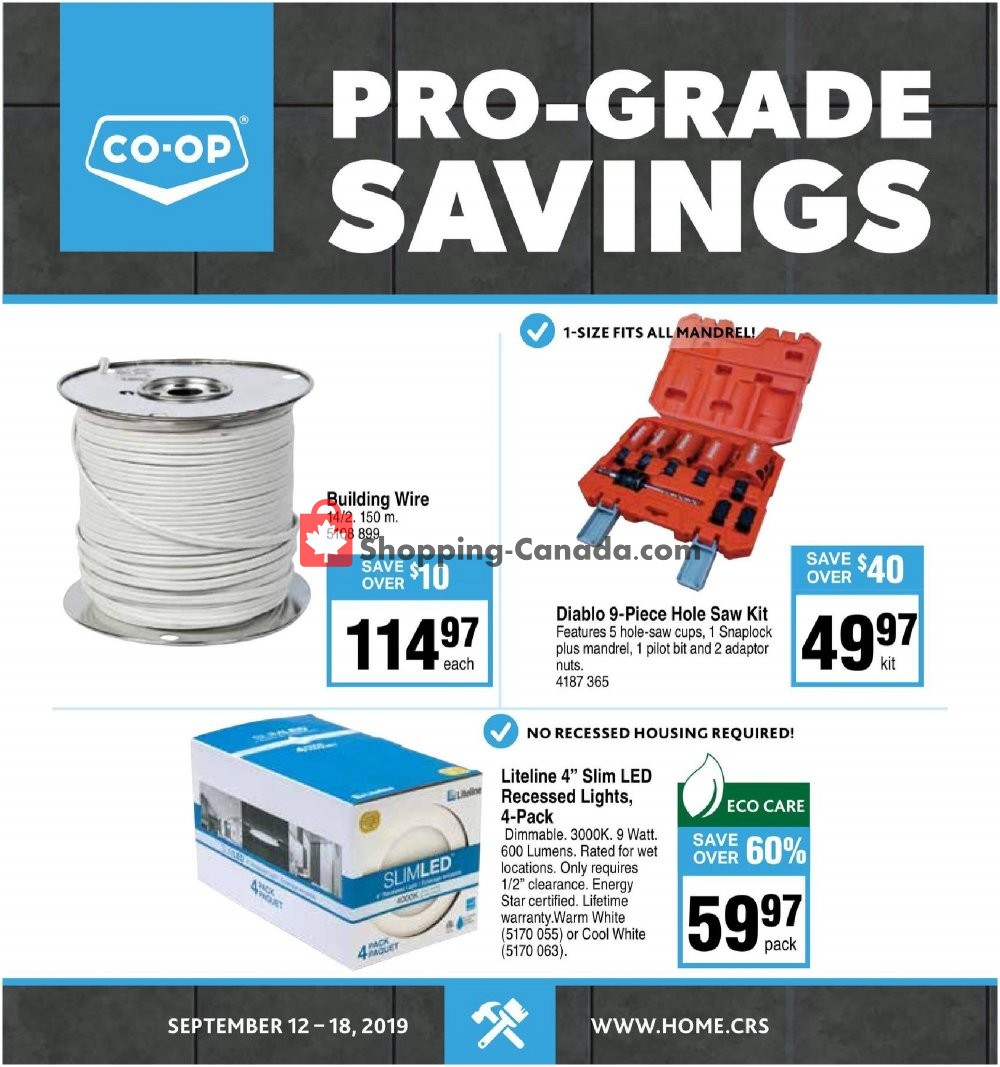 Co-op flyer from Thursday September 12, 2019 to Wednesday September 18, 2019 - page 1