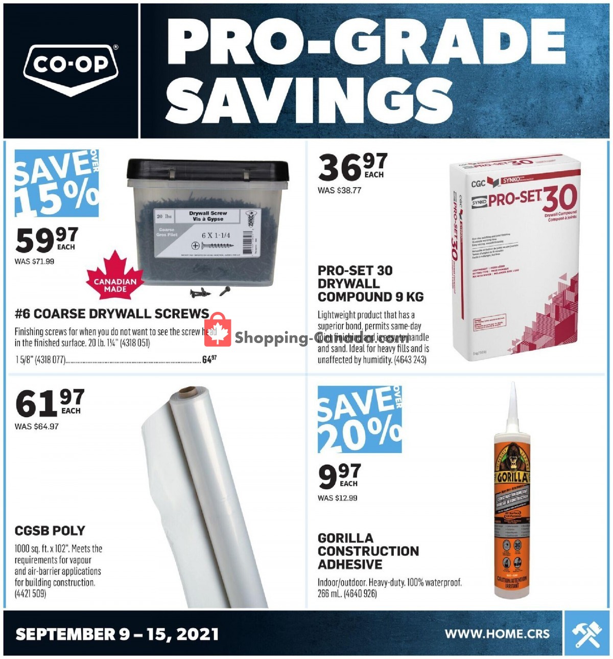 Co-op flyer from Thursday September 9, 2021 to Wednesday September 15, 2021 - page 1